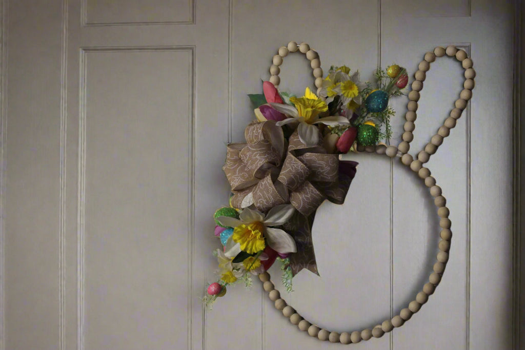 Easter Bunny Beaded Wreath – Red Brick Wreaths