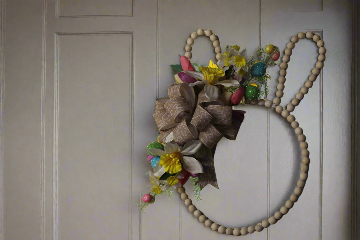 Easter Bunny Beaded Wreath – Red Brick Wreaths