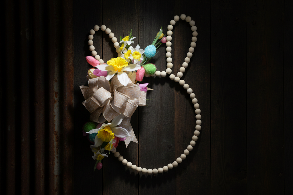 Easter Bunny Beaded Wreath – Red Brick Wreaths