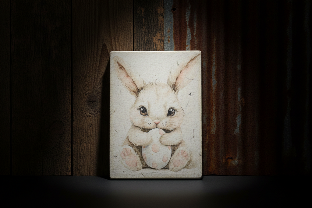 Easter Bunny Holding Egg Mini Plaque
by Fine Crafts by Etti